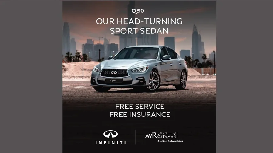 INFINITI of Arabian Automobiles accentuates the Q50 with special perks