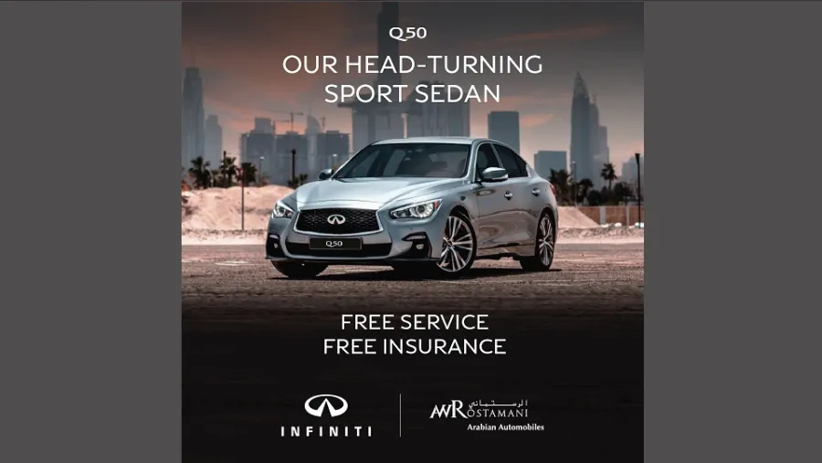 INFINITI of Arabian Automobiles accentuates the Q50 with special perks