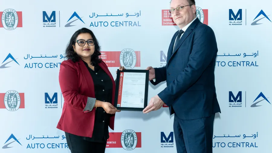 Al Masaood’s Auto Central Achieves Major Milestone: Receives ISO 9001, 14001, and 45001 Certifications from Bureau Veritas