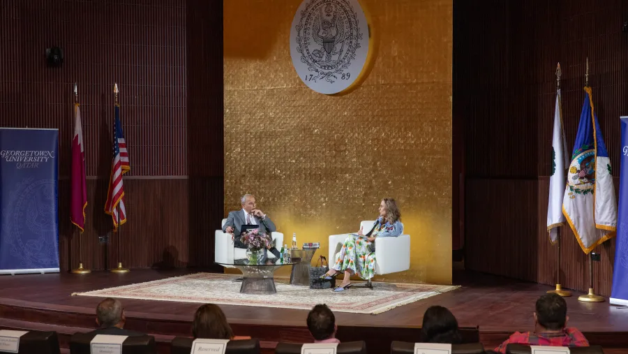 Memoir Author Amal Ghandour Explores Generational Struggles across the Arab World with Georgetown's Dean Masri