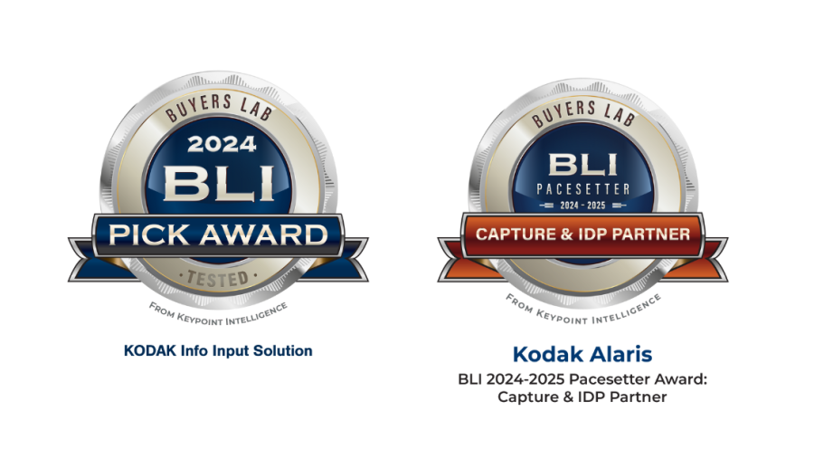 Kodak Alaris Wins Multiple Awards from Keypoint Intelligence for its Intelligent Document Processing Solutions