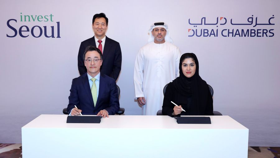 غرف دبي وهيئة ترويج الاستثمار في سيؤول توقعان مذكرة تفاهم لتعزيز التعاون المشترك