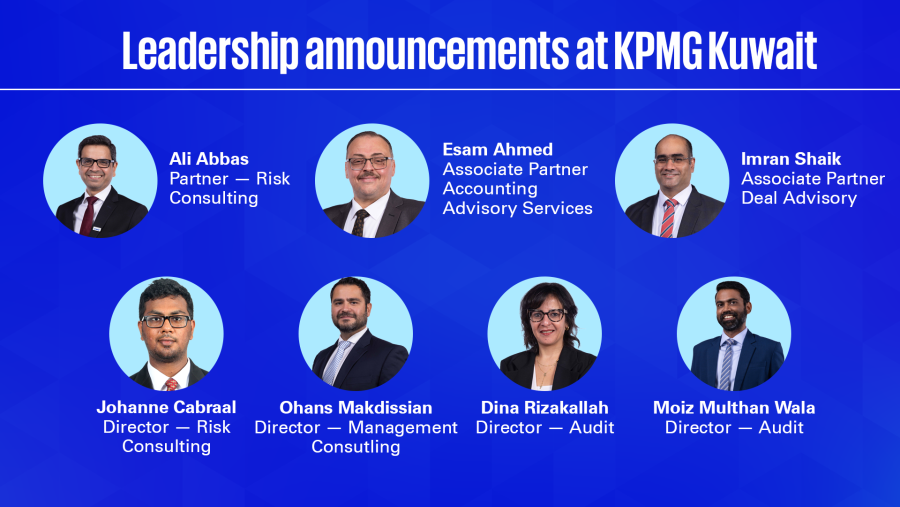 KPMG Kuwait announces expanded leadership promotions to strengthen its multi-disciplinary capabilities