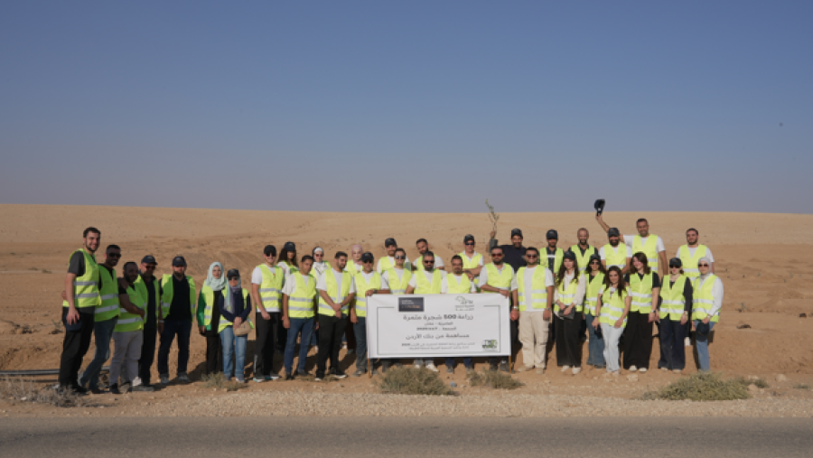 Bank of Jordan Plants 500 Fruit Trees with Volunteers in Giza, in Collaboration with "The Green Caravan" Program