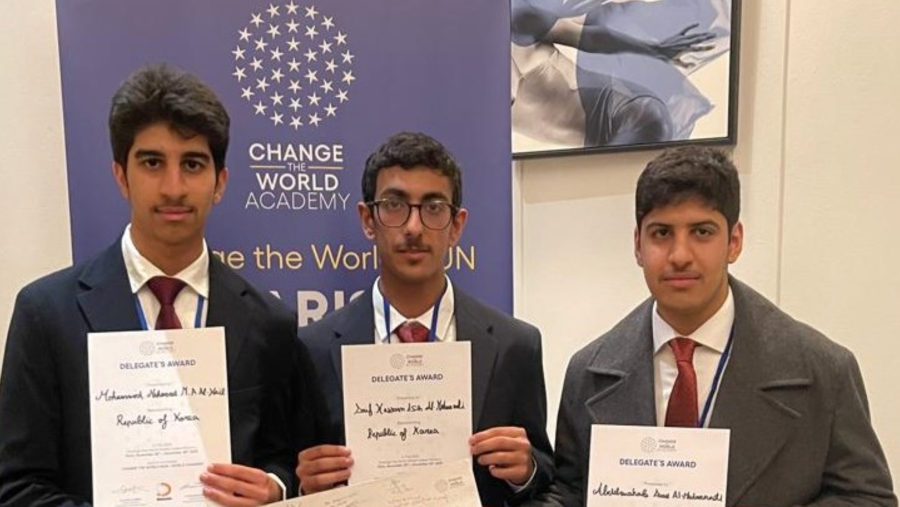 طلاب أكاديمية قطر – الخور التابعة لمؤسسة قطر يمثّلون دولة قطر في مؤتمر دولي لنموذج الأمم المتحدة في باريس