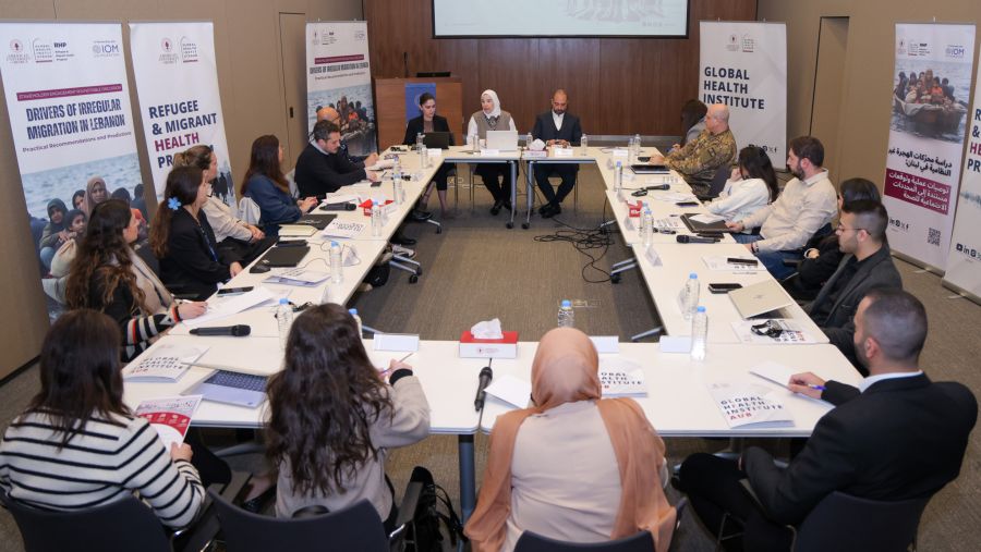Global Health Institute at AUB Engages with Stakeholders  to Discuss Irregular Migration and Its Drivers among Lebanese and the Displaced in Lebanon