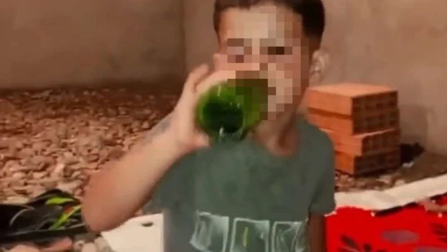 Viral video sparks national anger as child encouraged to consume alcohol