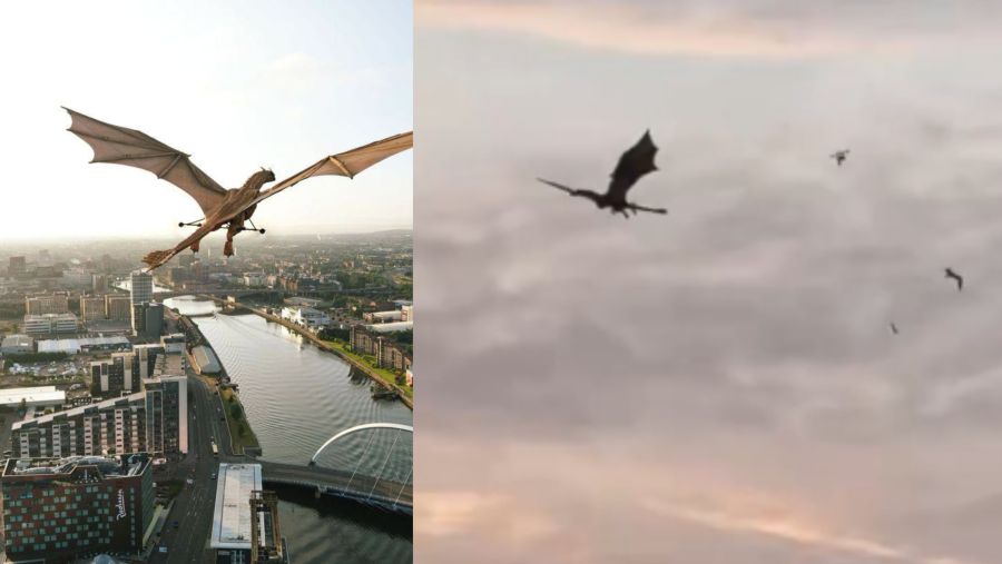 "I thought I was hallucinating": Giant Flying dragon over Glasgow triggers social media frenzy
