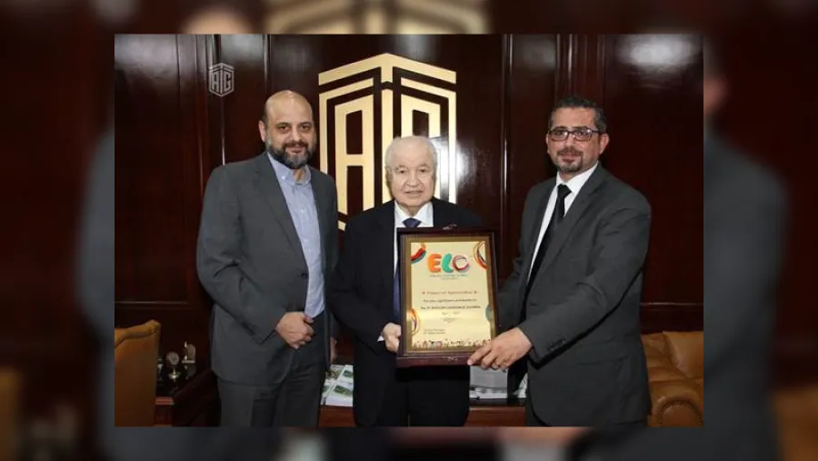 تكريم الدكتور أبوغزاله الراعي الرسمي لأولمبياد اللغة الإنجليزية 2021