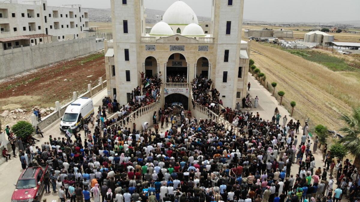 The Syrian goalkeeper turned rebel fighter who starred in an award-winning documentary died on June 8 of wounds sustained fighting regime forces in northwestern Syria, his faction said. Sarout, 27, was among dozens of fighters killed since June 6 in clashes with regime forces on the edges of the Idlib region. OMAR HAJ KADOUR / AFP