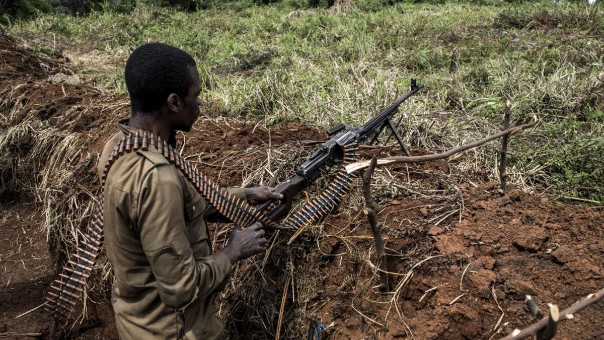 For the last three weeks the FARDC have been fighting in an offensive operation against a militia in the Wago Forest in the Djugu district of Ituria Province. Attacks by this militia and inter-communal fighting between the Lendu and Hema communities have displaced over 300,000 people so far. John WESSELS / AFP