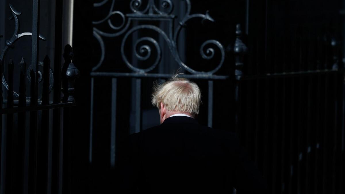 Britain's new Prime Minister Boris Johnson arrives back at 10 Downing Street in London on July 24, 2019. Boris Johnson took charge as Britain's prime minister on Wednesday, on a mission to deliver Brexit by October 31 with or without a deal. Adrian DENNIS / AFP