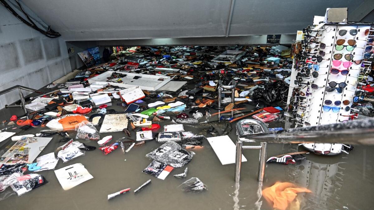Turkey's mega city Istanbul was lashed by a heavy rainstorm on August 17, killing a homeless man and leaving parts of the historic Grand Bazaar flooded.  Ozan KOSE / AFP