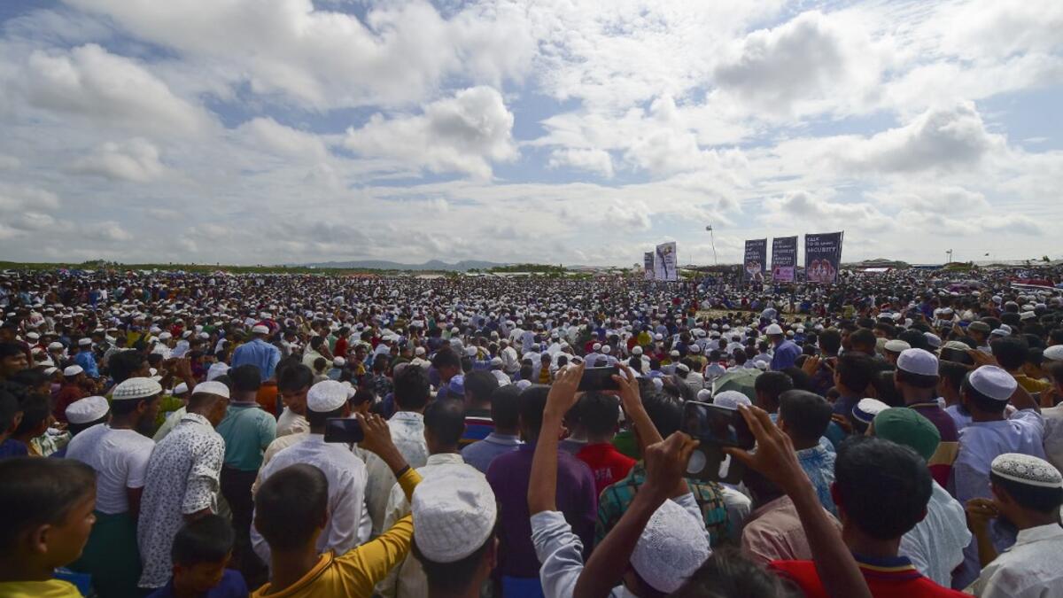 Some 200,000 Rohingya rallied in a Bangladesh refugee camp on August 25 to mark two years since they fled a violent crackdown by Myanmar forces, just days after a second failed attempt to repatriate the refugees. MUNIR UZ ZAMAN / AFP
