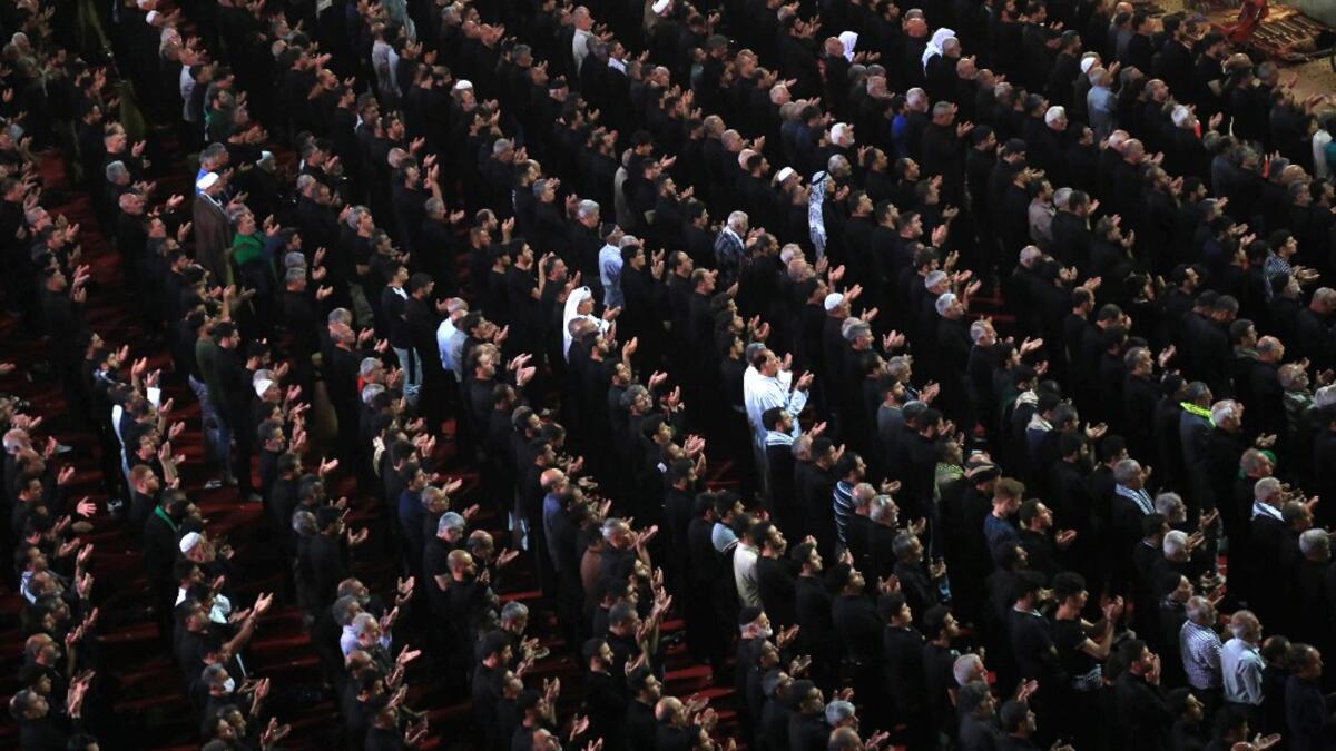 The religious commemoration of Ashura, which includes a ten-day mourning period starting on the first day of Muharram on the Islamic calendar, commemorates the seventh-century slaying of Prophet Mohammed's grandson Imam Hussein in Karbala. Mohammed SAWAF / AFP