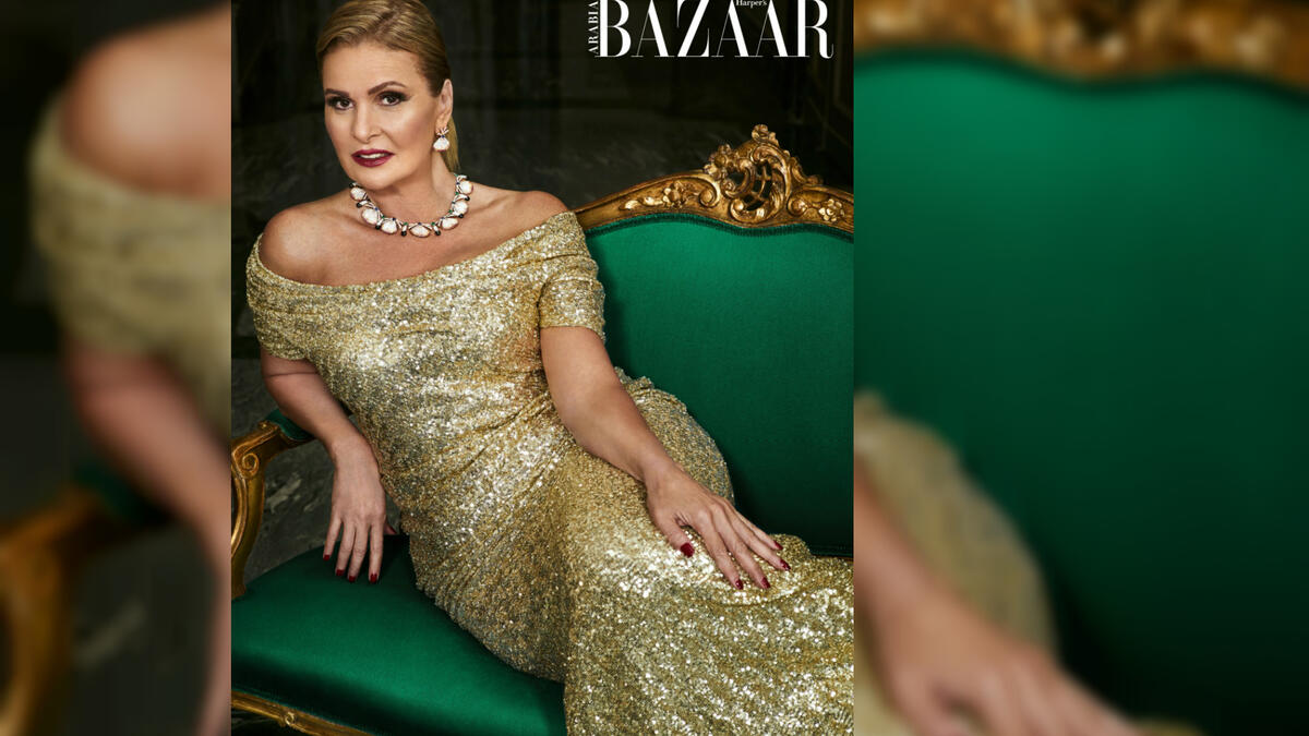 Youssra featured in Harper's Bazaar Arabia September's issue Source harpersbazaararabia.com