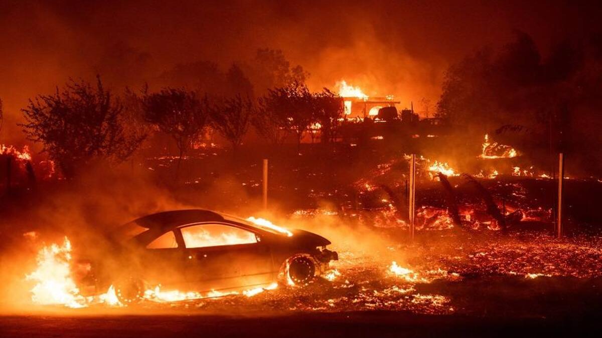 California's deadliest wildfire on record swept through the down of Paradise in November. The state's rainy season was late again, leaving dry fuel for wildfires when the winds picked up. (Josh Edelson/AFP/Getty Images)