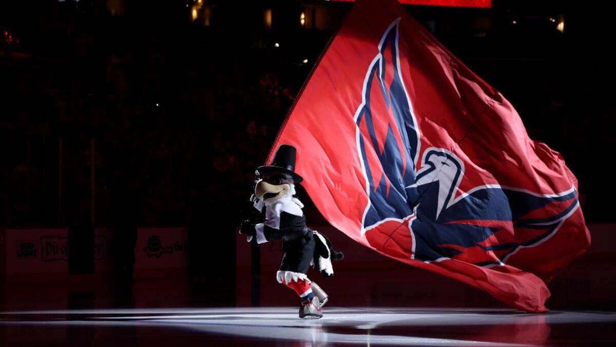 Dressed as a turkey for the Thanksgiving holiday, the Washington Capitals mascot skates on the ice before the start of the Capitals game against the Florida Panthers at Capital One Arena on November 27, 2019 in Washington, DC. Rob Carr/Getty Images/AFP