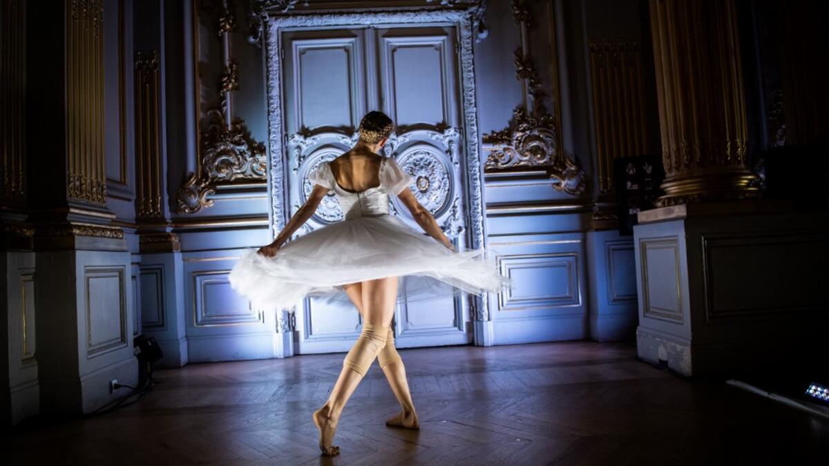 AFP PICTURES OF THE YEAR 2019 - A dancer of the Paris Opera Ballet performs during the dancing show "Degas Danse" on the sidelines of the exhibition "Degas at the Opera" at the Orsay museum in Paris on October 9, 2019. Martin BUREAU / AFP