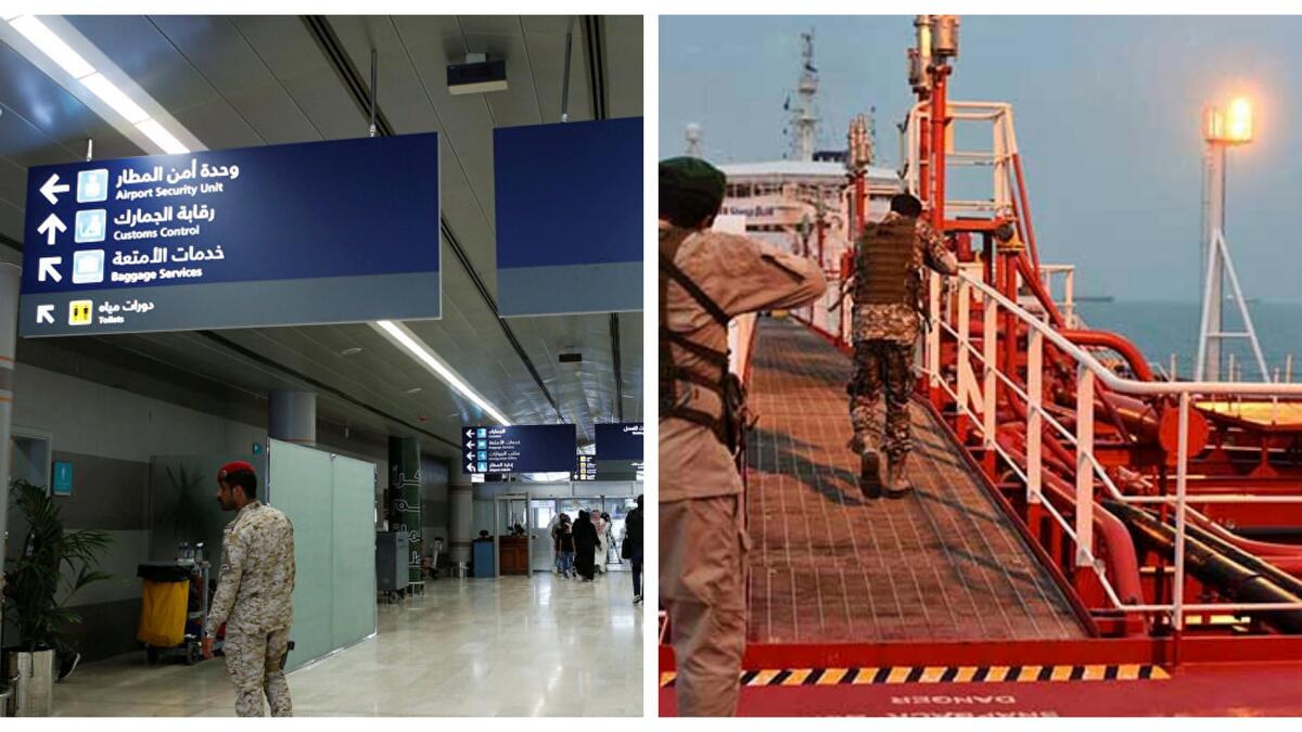 يوليو: أصيب 9 مدنيين بجروح في هجوم بطائرة بدون طيّار شنّه الحوثيون على مطار أبها الدولي في جنوب السعودية. أعلن الحرس الثوري الإيراني أنه "صادر" ناقلة النفط البريطانية "ستينا إمبيرو" لدى عبورها مضيق هرمز.