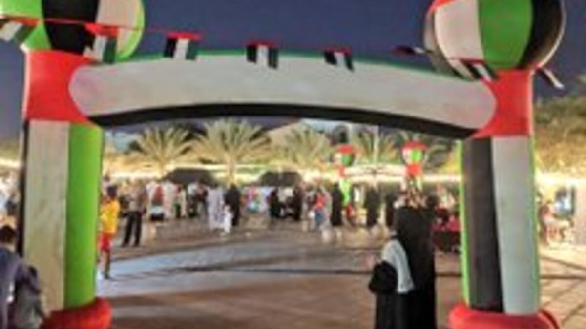 Celebrations of UAE national day on the compound. (Twitter)