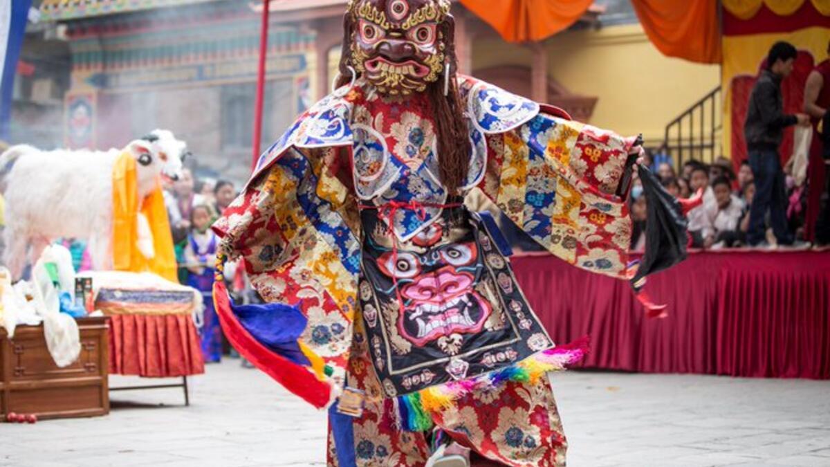 Lhosar, the New Year of the Tibetans, falls in February or March and is marked with feasts, family gatherings and the exchanging of gifts (Twitter)