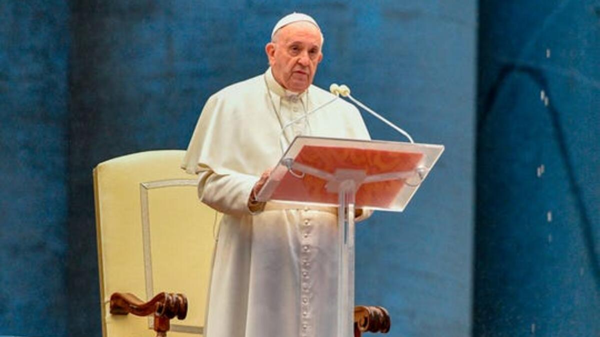Pope Francis performs a blessing on Friday to an empty St. Peter's Square in the Vatican. Four people there have been confirmed to have the coronavirus. March 27, 2020 (Photo: Vatican Media/AFP via Getty Images)
