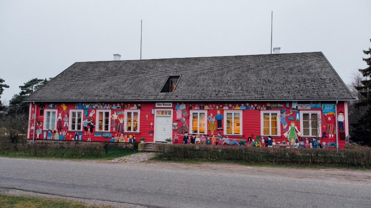 A picture taken on November 20, 2019 shows the local museum on Kihnu island in the Baltic Sea, 10 kilometres (six miles) off the coast of Estonia. Steeped in folk traditions, Kihnu's historic way of life however is now threatened as economic hardship drives more and more islanders away in search of work. Alessandro RAMPAZZO / AFP