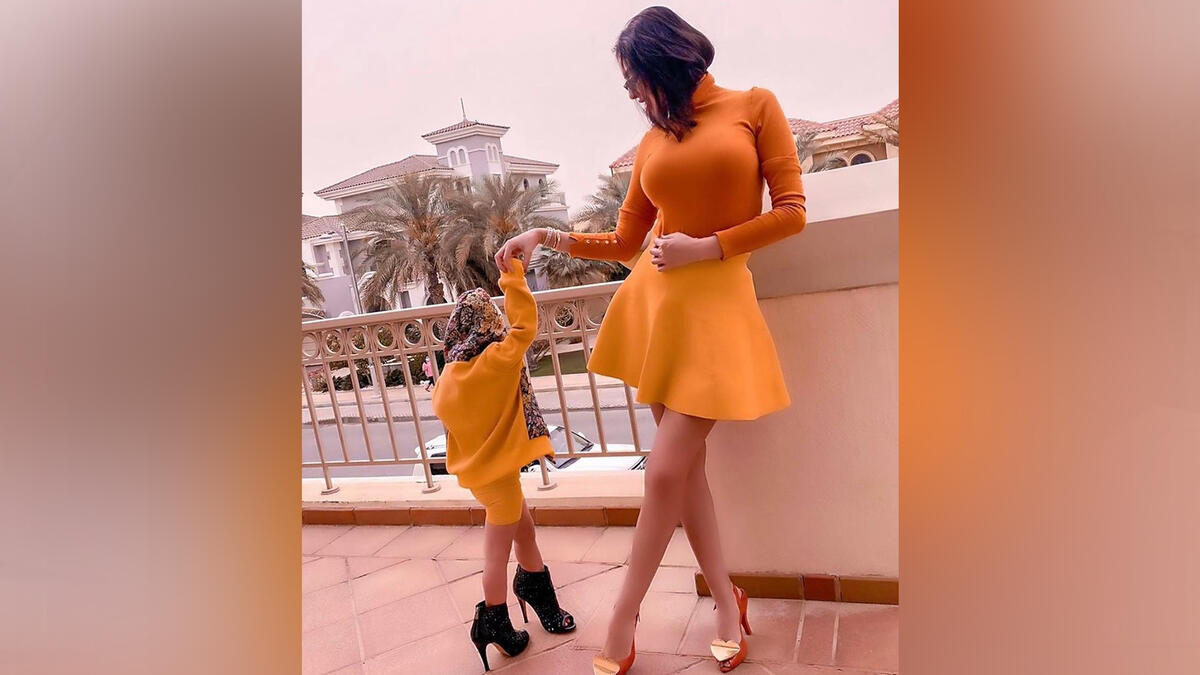 Maryam Hussein posing with her daughter