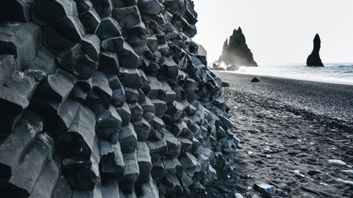 Basalt Columns, Black Sand Beach, Iceland, Vik (Shutterstock)