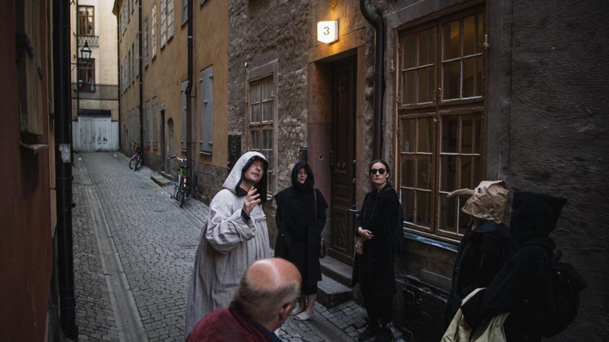 With tourists confined at home and Stockholmers staying away from crowds, one Swedish tour guide is trying to boost his flagging business by offering coronavirus-weary Swedes tours of the city's previous pandemics, from the black death to cholera outbreaks.  Jonathan NACKSTRAND / AFP
