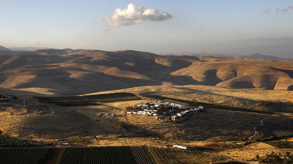 A picture shows the Israeli settlement of Mitzpe Kramim, on June 18, 2020 in the occupied West Bank. The government of Israeli Prime Minister Benjamin Netanyahu has said it could begin the process to annex Jewish settlements in the West Bank as well as the strategic Jordan Valley from July 1. The plan -- endorsed by Washington -- would see the creation of a Palestinian state, but on reduced territory, and without Palestinians' core demand of a capital in east Jerusalem. MENAHEM KAHANA / AFP
