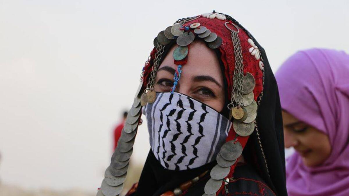 Palestinians every year celebrate the Traditional Costume Day. (Twitter/ @hassaneslayeh)