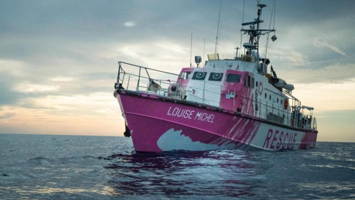 Banksy's rescue boat (Twitter)