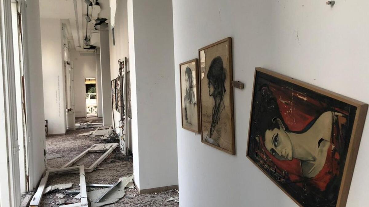 Beirut's Sursock museum suffered extensive damage from the explosion Photo: Marie Nour Hechaime, curator at Sursock Museum (www.theartnewspaper.com)