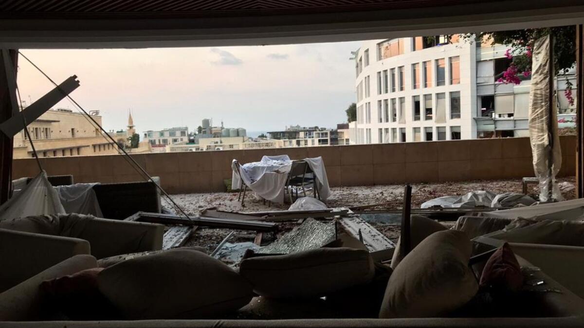 The devastated Hotel Le Grey (www.theartnewspaper.com)