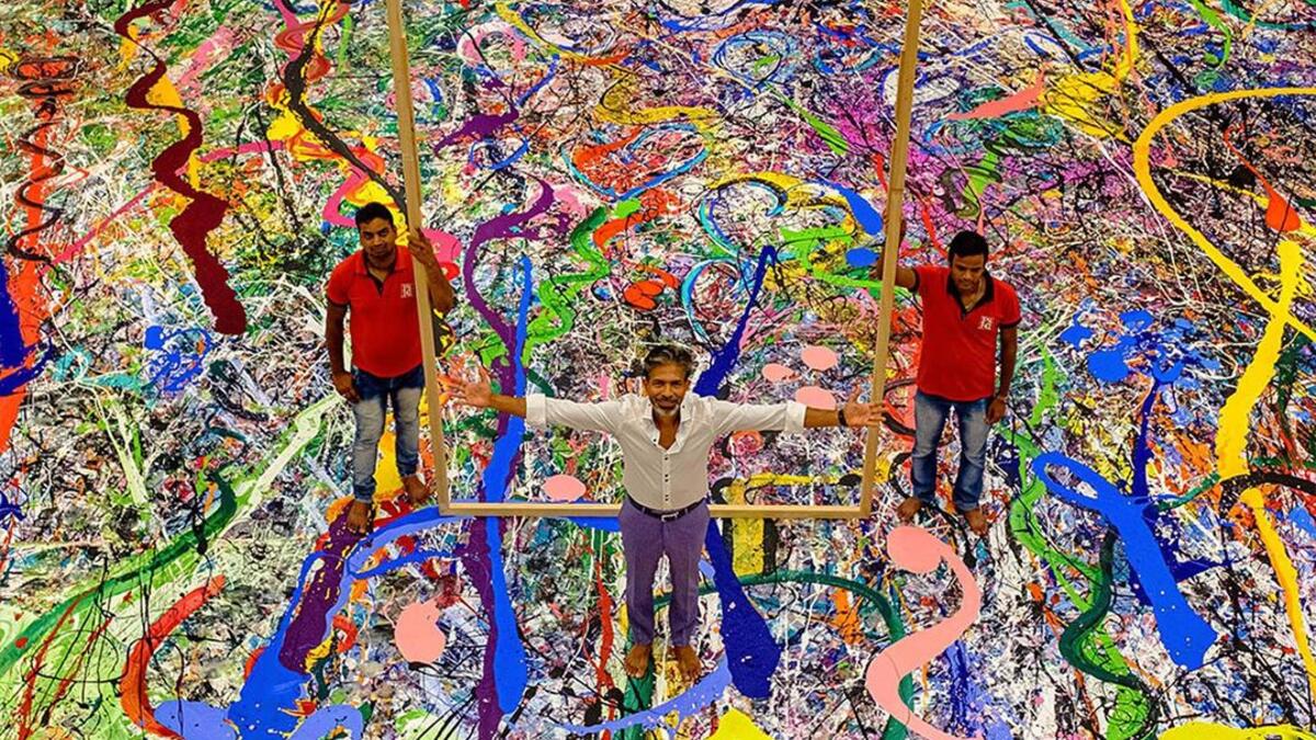 Artist Sacha Jafri aims to raise US$30 mln with giant canvas. (Instagram)