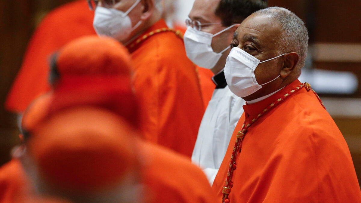 Newly-created Cardinal, US Archbishop Wilton Gregory of Washington is seen today.POOL/AFP via Getty Images