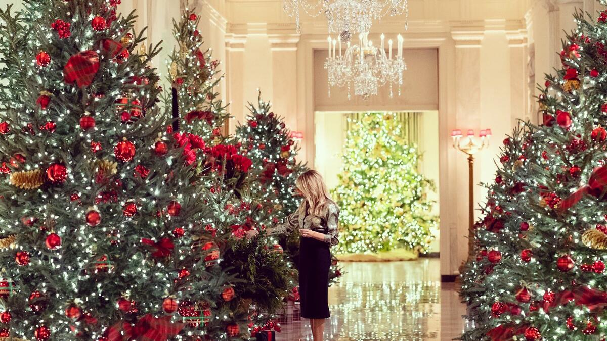 Under the theme of “America the Beautiful”, Christmas spirit in the White House. (Twitter)