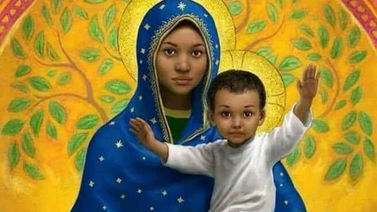 The Virgin’s profile is serene and has been described as possessing “magical beauty.” (Facebook)