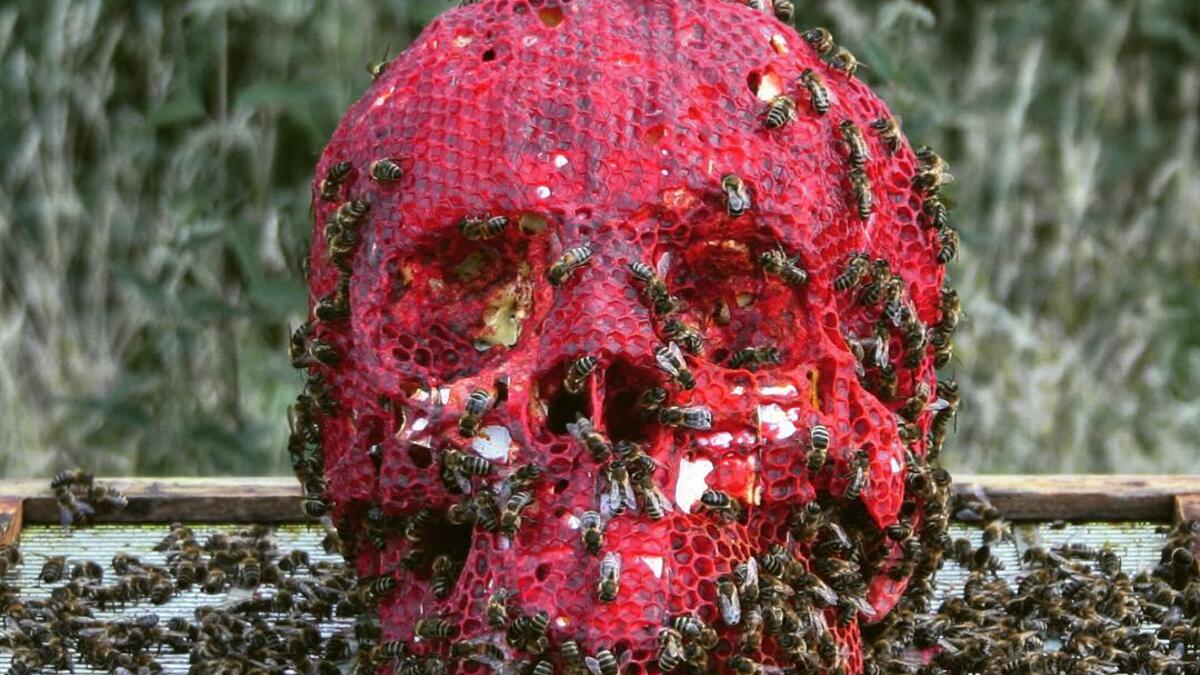 About Control And Other Demons / 2010 beeswax, from the “made by bees” series (Instagram)