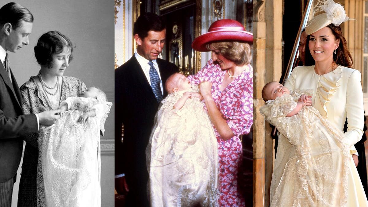 ثوب التعميد: يجب أن يرتدي المولود ثوب صُنع خصيصًا ليوم التعميد في الكنيسة، وأول من ارتدى هذا الثوب، ابنة الملكة فيكتوريا الأولى في عام 1841، وأخر من ارتداه، الأمير آرشي أبن الأمير هاري.