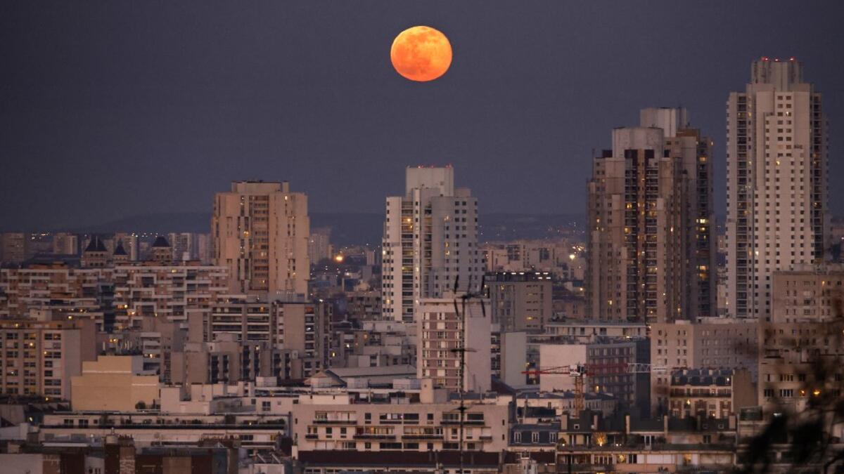 Full Moon in Paris, France