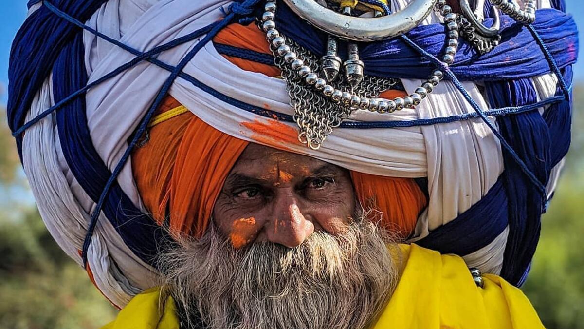 The proud owner of the world's largest Turban