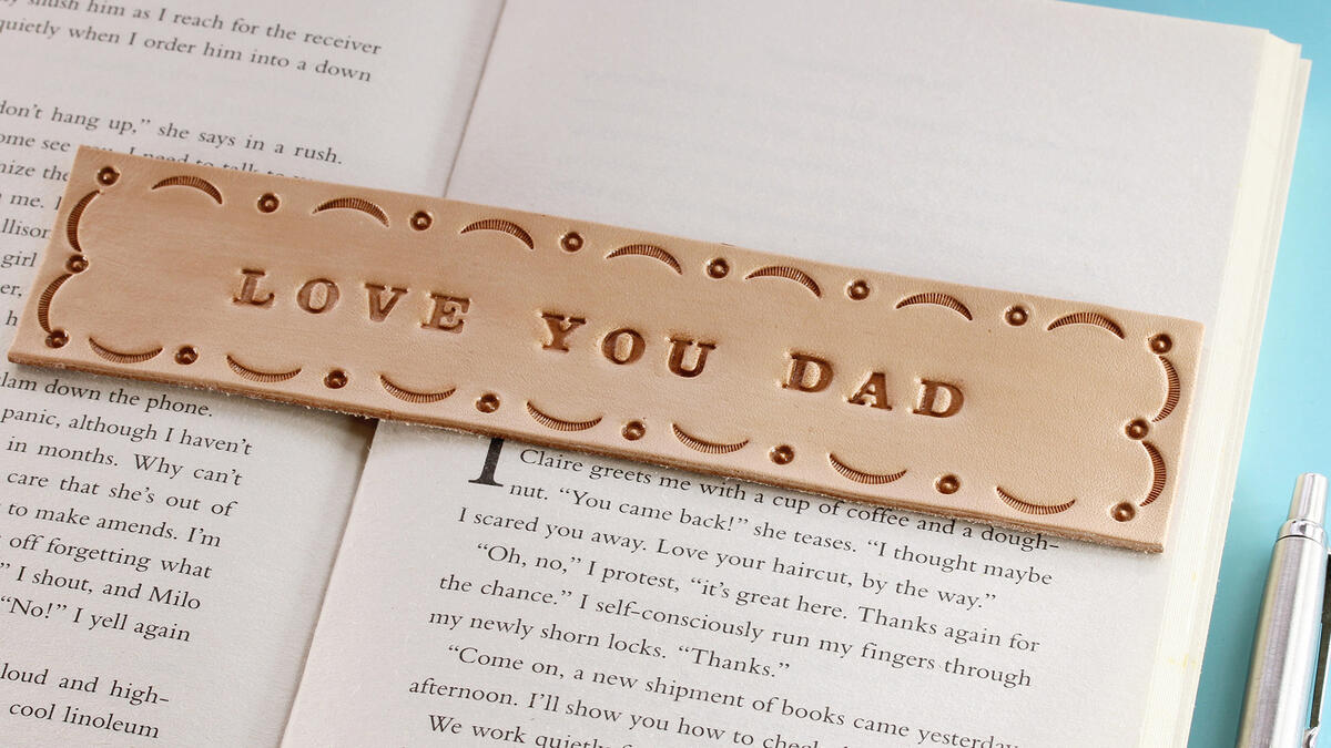 8. Handmade leather bookmark