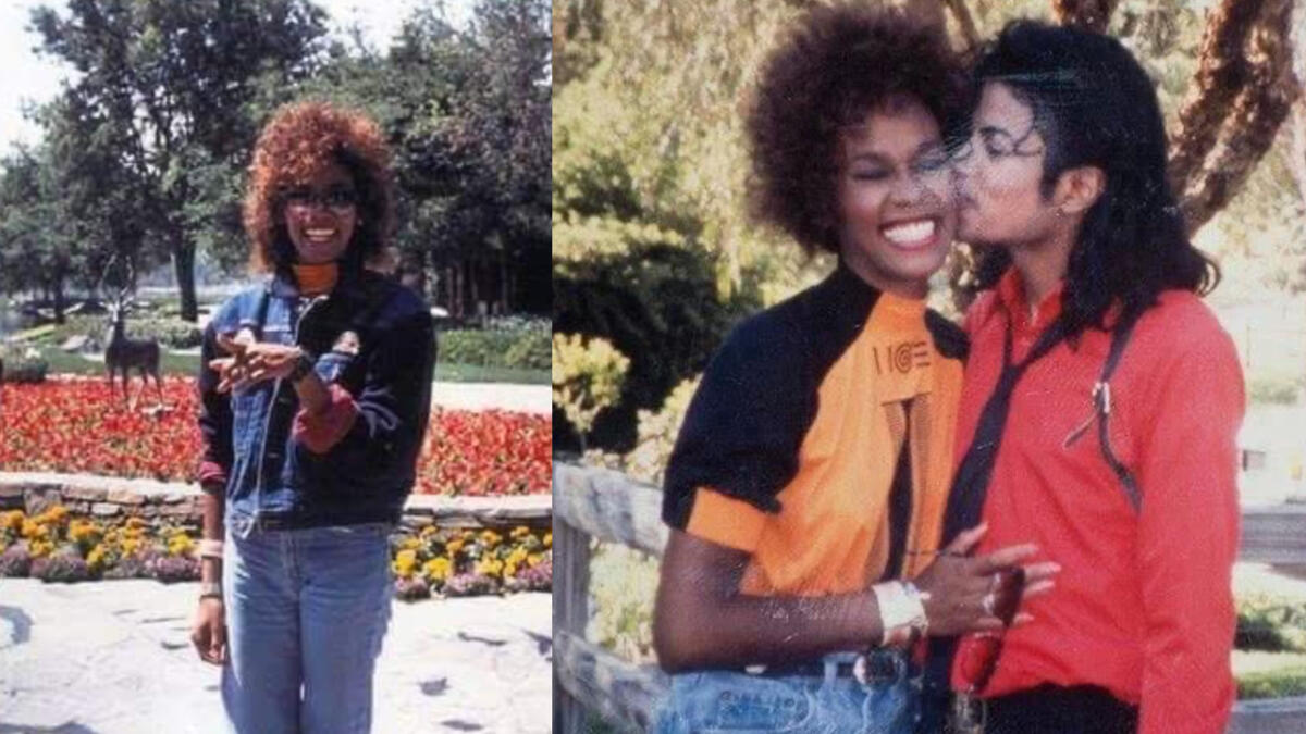 Whitney Houston and Michael Jackson at Neverland in 1989