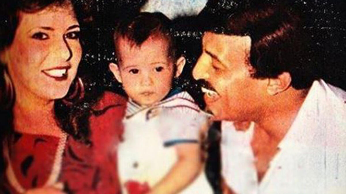 Dalal Abdel Aziz and Samir Ghanem with baby girl, Donia