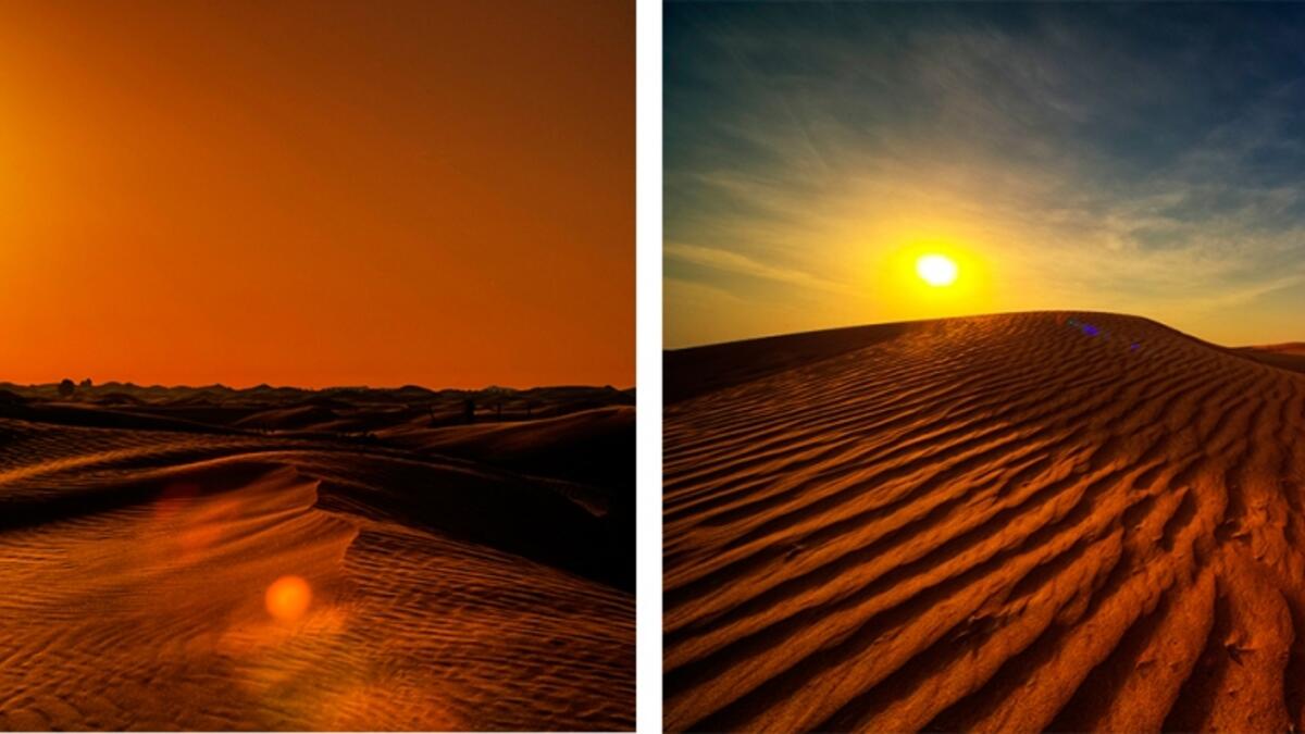 صحراء العين - أبو ظبي: تفتخر مدينة العين الهادئة بصحراء لم يمسها أحد مع رمال حمراء جميلة وسماء ليلية غير متأثرة بالتلوث الضوئي. في السيارة المناسبة، يمكن استكشاف الكثبان الصحراوية والقيادة في المساحة الشاسعة للانعزال عن بالعالم، ولو للحظة واحدة.