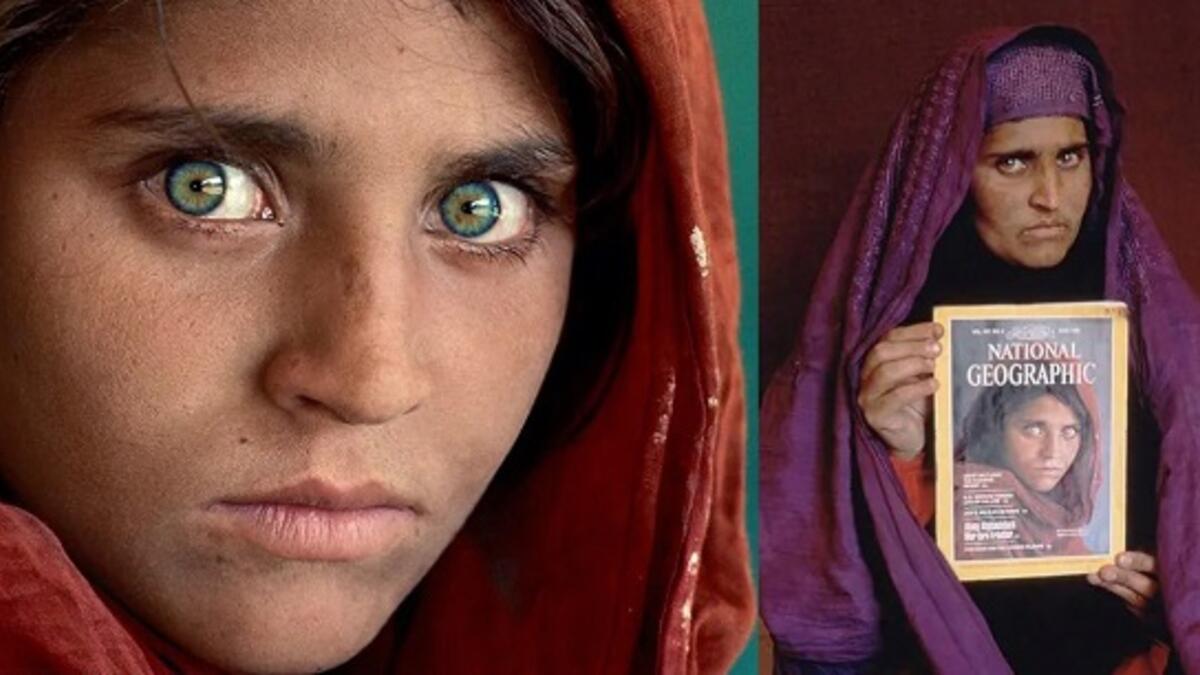 الفتاة الأفغانية شربات جولا التي ألتقطها عدسة وكالة "اسوشيتد برس" وهي مذعورة بعد لحظات من انفجار أدى لوفاة والديها. كان هذا في عام 1985.