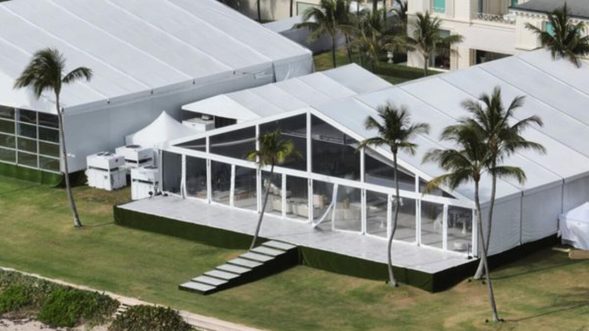 tents for cocktails, food and dancing